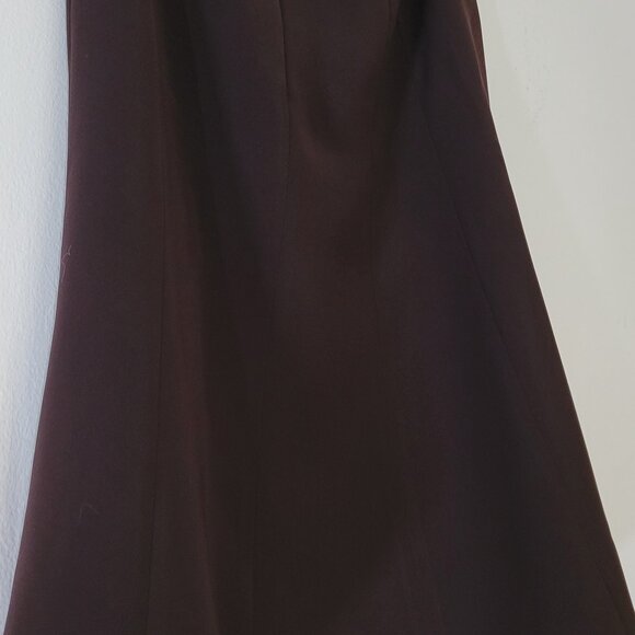 Vintage 90s Pleated Brown Skirt - Picture 5 of 7